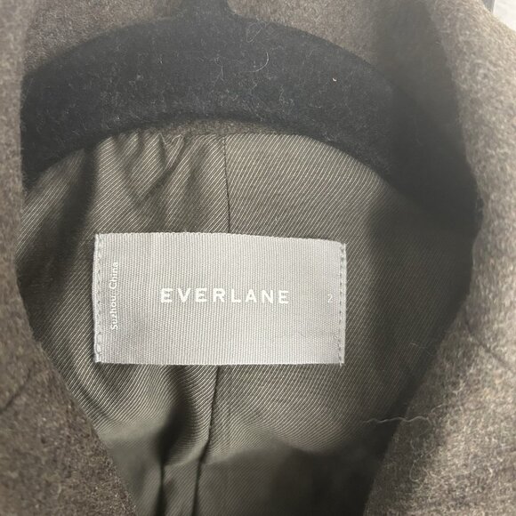 Everlane Women’s Wool Blend Academy Blazer Olive Green Size 2 Office Minimalist - Picture 9 of 11